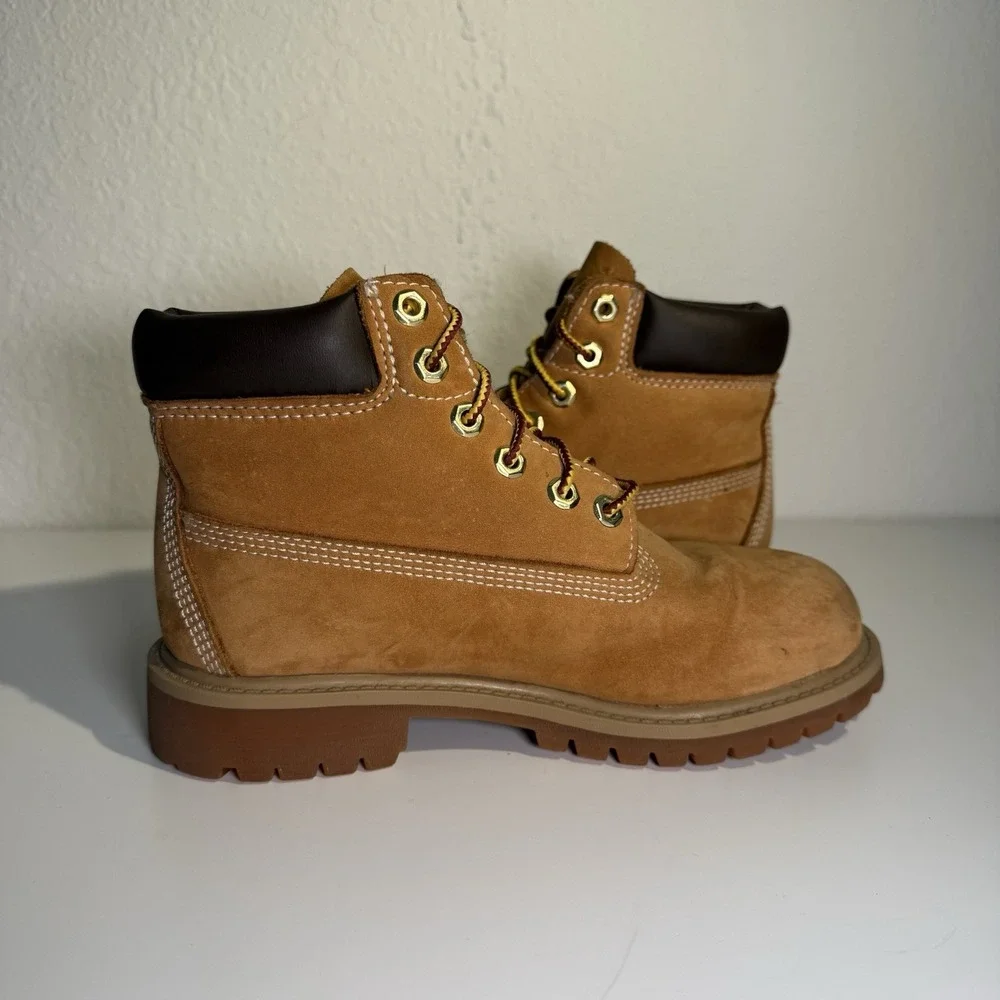 Timberland 12709 Wheat Nubuck Lace Up Boots Youth US Size‎ 1.5M